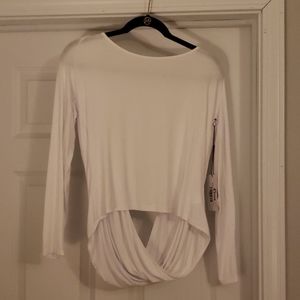 ZYIA White Namaste Long Sleeve T